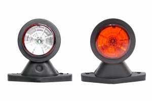 Lampa obrysowa obrysówka LED biało - czerwona rogowa FRISTOM FT-009A