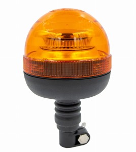 Lampa ostrzegawcza błyskowa LED diodowa pomarańczowa kogut na trzpień 12/24V L1406