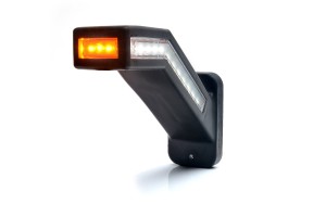 Lampa obrysowa WAŚ W168.8 1347 P LED boczna biało - czerwono - pomarańczowa + światło STOP + dynamiczny kierunkowskaz, na gumowym ramieniu. PRAWA