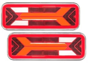 2x Lampa zespolona tylna LED DIODOWA przyczep lawet NEON dynamiczny 6 funk