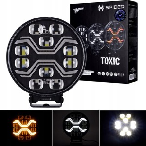 Lampa X SPIDER TOXIC HALOGEN Reflektor DROGOWY DALEKOSIĘŻNA LED STROBO+POZ. L3440