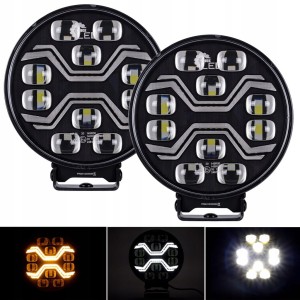 ZESTAW 2x Lampa X SPIDER TOXIC HALOGEN Reflektor DROGOWY DALEKOSIĘŻNA LED STROBO kpl L3440