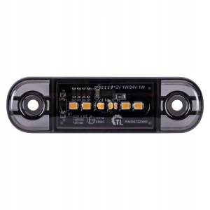 Lampa obrysowa obrysówka 6 LED pomarańczowa / żółta DARK 12-24V SLIM