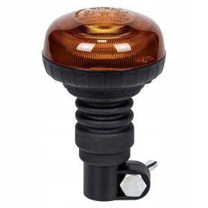 KOGUT lampa ostrzegawcza LED SLIM MOCNA MINI niska DYFUZOR DIN FLEX trzpień