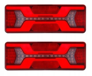 ZESTAW 2x LAMPA TYLNA LED DYNAMICZNY KIERUNEK 12/24 TIR KPL NEON DUŻA