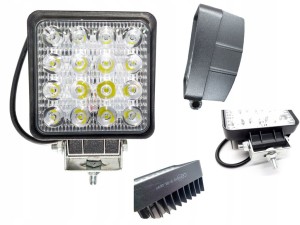 LAMPA ROBOCZA 16 LED 48W HALOGEN 12 24V HOMOLOG E9
