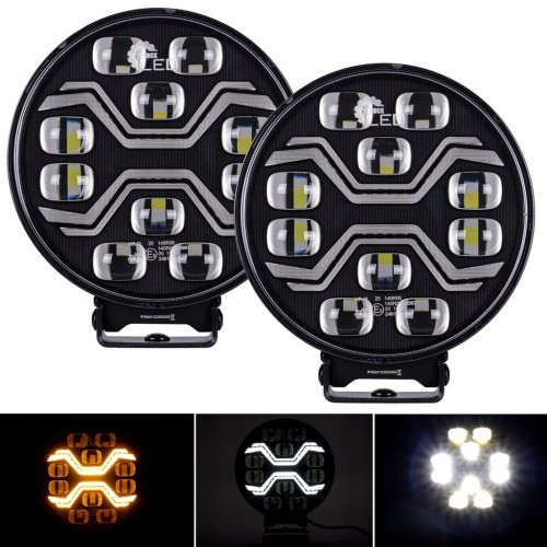 ZESTAW 2x Lampa X SPIDER TOXIC HALOGEN Reflektor DROGOWY DALEKOSIĘŻNA LED STROBO kpl L3440