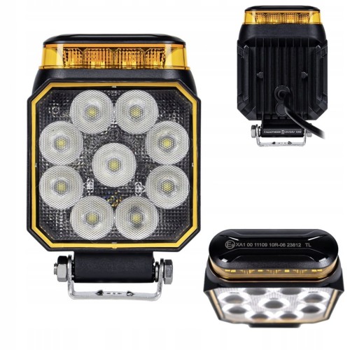 Lampa cofania LED + kogut stroboskop pomarańczowy HOMOLOGACJA R10 R65 R148