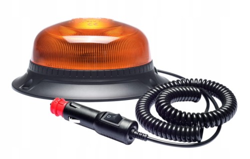 KOGUT lampa ostrzegawcza LED SLIM MOCNA MINI magnes niska DYFUZOR wtyczka