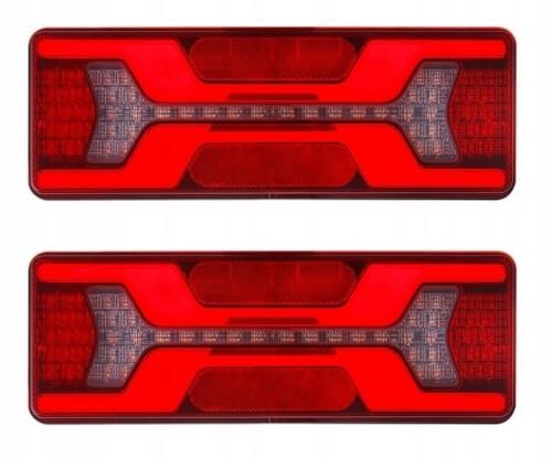 ZESTAW 2x LAMPA TYLNA LED DYNAMICZNY KIERUNEK 12/24 TIR KPL NEON DUŻA