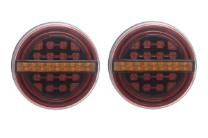 2x Lampa zespolona tylna LED diodowa NEON RING dynamiczny kier. 12/24V 3 funkcyjna