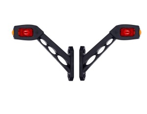 2x Lampa obrysowa obrysówka TYŁ L+P LED na wysięgniku potrójna LD518P+L KOMPLET