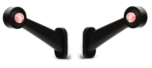 2x Lampa obrysowa LED boczna biało - czerwona WAŚ W21.3 136 P+L na gumowym ramieniu (klosz bezbarwny po obu stronach) KOMPLET
www.bmefekt.pl