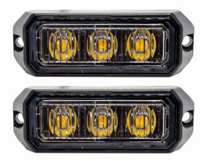 2x LAMPA OSTRZEGAWCZA 3LED STROBOSKOP LAWETA POMOC LW0023 