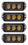 4x LAMPA OSTRZEGAWCZA 3LED STROBOSKOP LAWETA POMOC LW0023 
