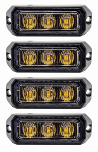 4x LAMPA OSTRZEGAWCZA 3LED STROBOSKOP LAWETA POMOC LW0023 