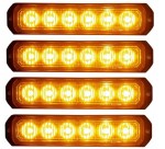 4x LAMPA OSTRZEGAWCZA 6LED STROBOSKOP LAWETA POMOC LW0032