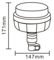 Lampa ostrzegawcza błyskowa rotacyjna 8 LED pomarańczowa kogut na śrubę 12/24V ALR0043
www.bmefekt.pl