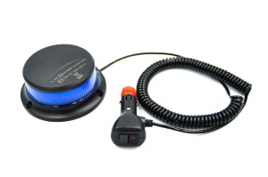 LAMPA OSTRZEGAWCZA NIEBIESKA PICO BLUE 18x LED STROBO KOGUT NA MAGNES ALR0056