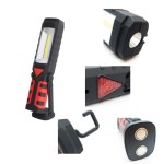 Latarka warsztatowa lampka lampa LED COB magnes + hak na baterie AAA