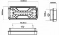 Lampa tylna zespolona LED X-SPIDER ciągnik przyczepa naczepa 12/24V