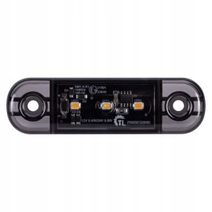 Lampa obrysowa obrysówka 3 LED pomarańczowa / żółta DARK 12-24V SLIM