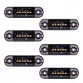 Lampa obrysowa obrysówka 6 LED pomarańczowa / żółta DARK 12-24V SLIM