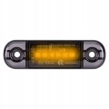 Lampa obrysowa obrysówka 6 LED pomarańczowa / żółta DARK 12-24V SLIM