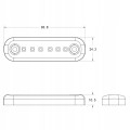 Lampa obrysowa obrysówka 6 LED pomarańczowa / żółta DARK 12-24V SLIM