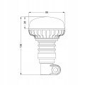 KOGUT lampa ostrzegawcza LED SLIM MOCNA MINI niska DYFUZOR DIN FLEX trzpień