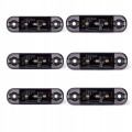 ZESTAW 6x Lampa obrysowa obrysówka 3 LED pomarańczowa żółta DARK SLIM