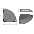 Lampa ostrzegawcza kogut do WINDY podest srebrna 4 LED 12V/24V L1983