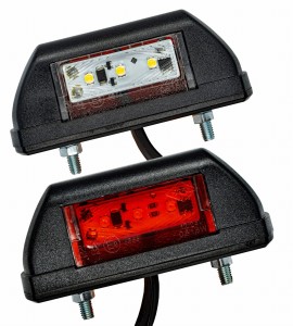 Lampa obrysowa obrysówka LED biało czerwona HORPOL LD703